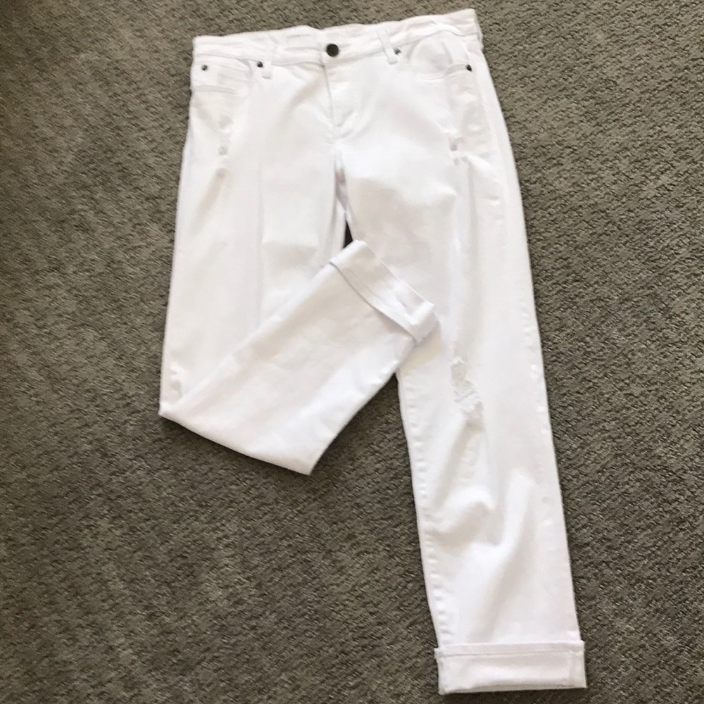 Distressed white jeans Kut from the Kloth